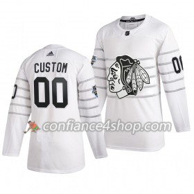 Adidas Maillot de Hockey Chicago Blackhawks Personnaliser Blanc 2020 NHL All-Star Authentic - Homme